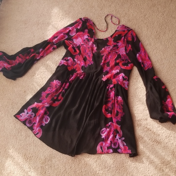 Free People Printed Symphony Sheer Dress - Picture 3 of 4